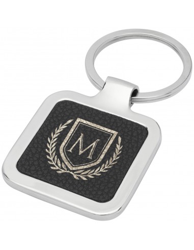 Piero laserable PU leather squared keychain