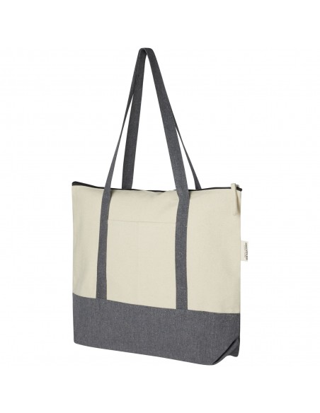 Repose 320 g/m² recycled cotton zippered tote bag 10L Repose 320 g/m² recycled cotton zippered tote bag 10L