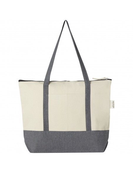 Repose 320 g/m² recycled cotton zippered tote bag 10L Repose 320 g/m² recycled cotton zippered tote bag 10L