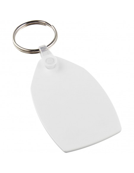 Tait rectangular-shaped recycled keychain