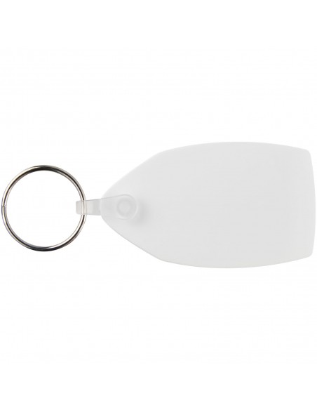 Tait rectangular-shaped recycled keychain