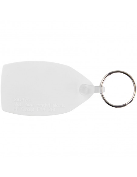 Tait rectangular-shaped recycled keychain