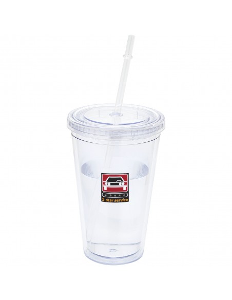 Cyclone 450 ml insulated tumbler with straw