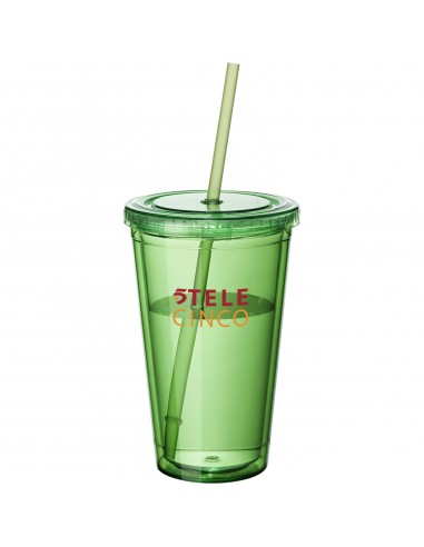 Cyclone 450 ml insulated tumbler with straw