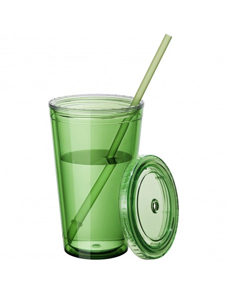 Cyclone 450 ml insulated tumbler with straw