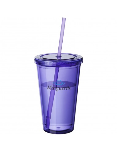 Cyclone 450 ml insulated tumbler with straw