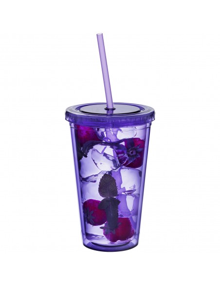 Cyclone 450 ml insulated tumbler with straw