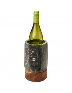 Harlow marble and wood wine...