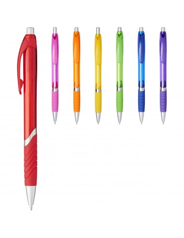 Turbo ballpoint pen with rubber grip