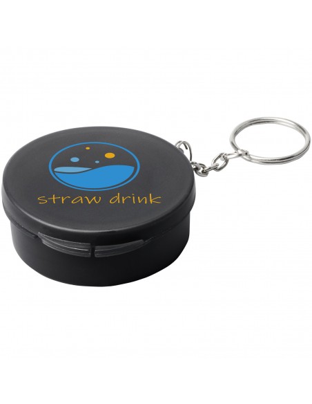 Rhine reusable silicone straw keychain