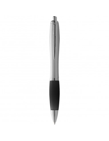 Nash ballpoint pen silver barrel and coloured grip