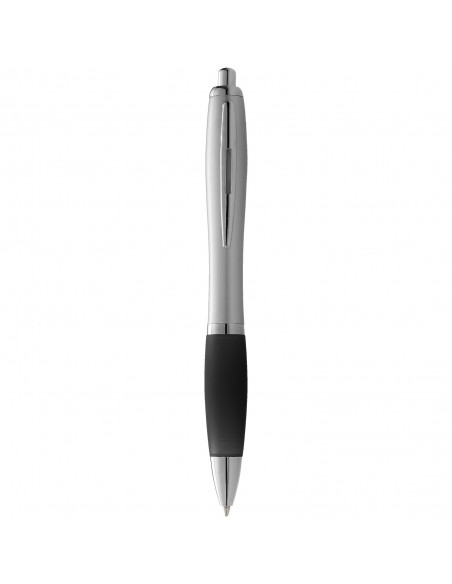 Nash ballpoint pen silver barrel and coloured grip