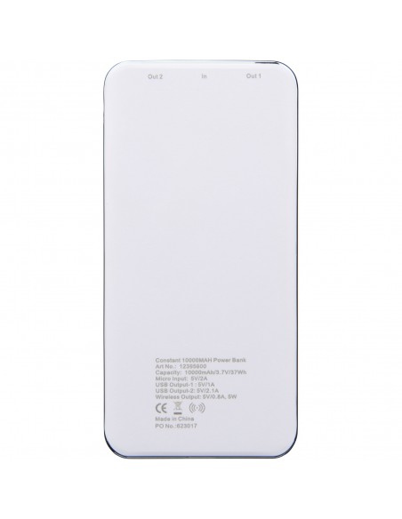 Constant 10.000 mAh wireless power bank with LED