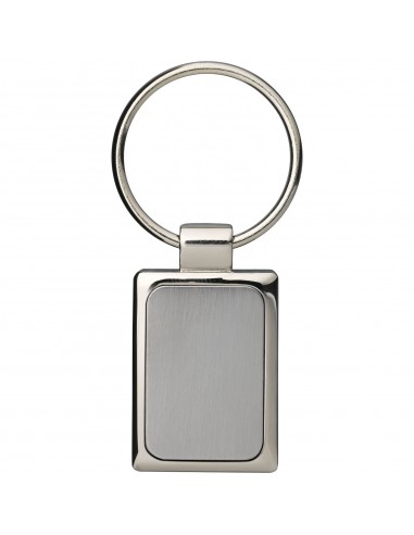 Sergio rectangular metal keychain