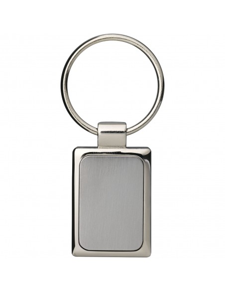 Sergio rectangular metal keychain