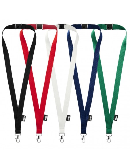 Tom recycled PET lanyard with breakaway closure
