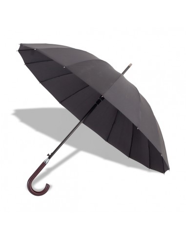 Thun 16 panel auto umbrella, black Thun 16 panel auto umbrella, black