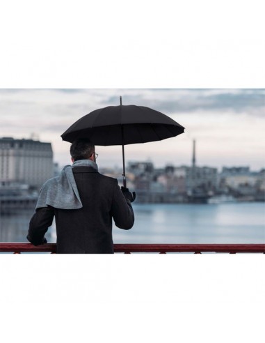 Thun 16 panel auto umbrella, black Thun 16 panel auto umbrella, black