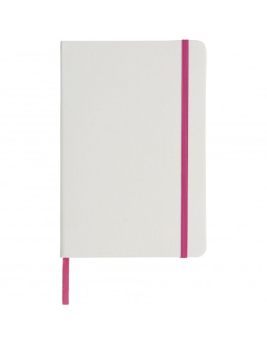Spectrum A5 white notebook with coloured strap