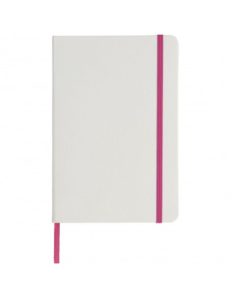 Spectrum A5 white notebook with coloured strap