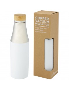 Hulan 540 ml copper vacuum insulated stainless steel bottle with bamboo lid