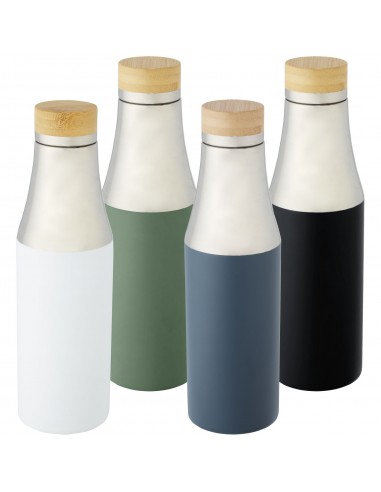 Hulan 540 ml copper vacuum insulated stainless steel bottle with bamboo lid