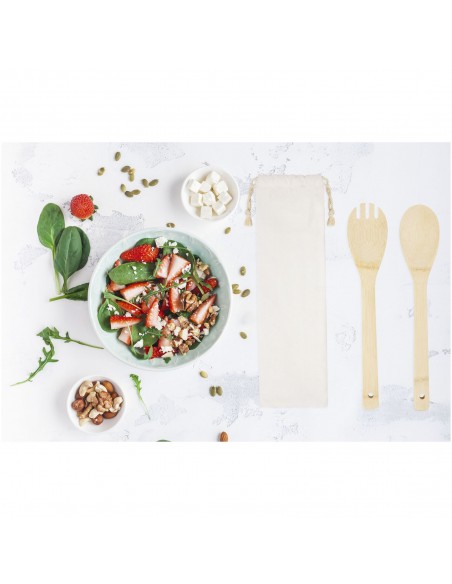 Endiv bamboo salad spoon and fork