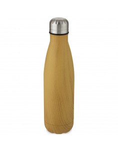 Cove 500 ml vacuum insulated stainless steel bottle with wood print