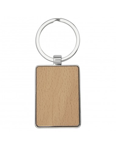 Mauro beech wood rectangular keychain