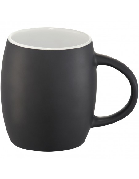 Hearth 400 ml ceramic mug with wooden coaster